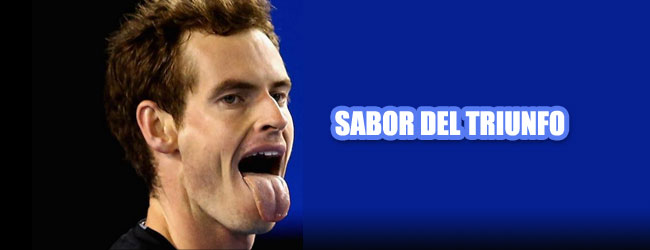 Andy Murray disfrutando el sabor del éxito