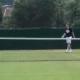 Andy Murray entrenando su servicio en Wimbledon 2009