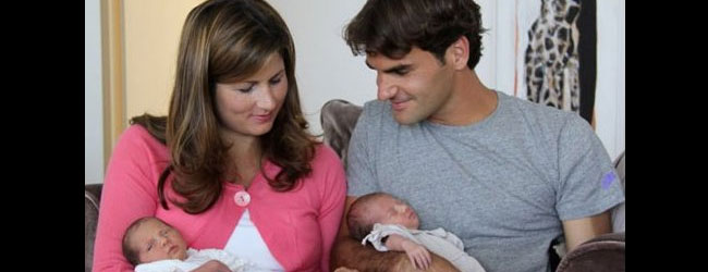 Roger Federer se estrenó como padre de gemelas