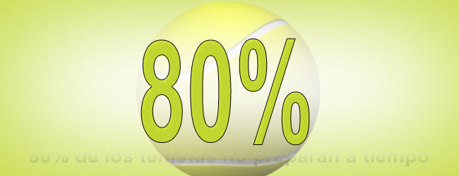 80% de los tenistas no preparan a tiempo 