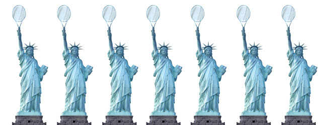 Statue of Liberty with Tennis Racquet